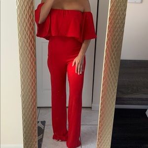 Off the shoulder Jumper suit